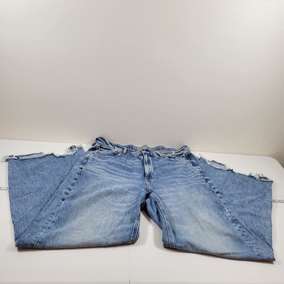 American Eagle Outfitters Denim - American Eagle‎ Women's Jeans Super High Rise Baggy Wide Leg Size 16 Long Blue
